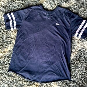 Brixton button T-shirt size medium navy blue